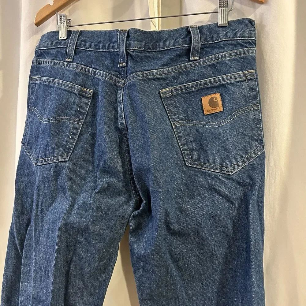 Carhartt Mens Relaxed Fit Straight Leg Workwear Jeans Pants Size 36X 34 RN#14806